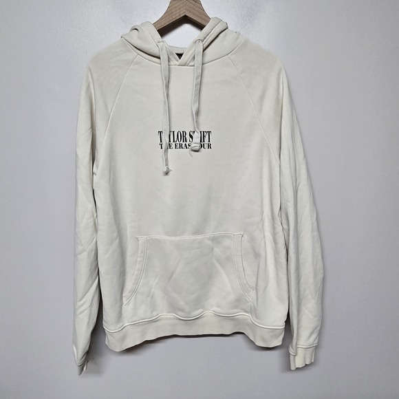Taylor Swift THE ERAS TOUR Beige OFFICIAL Hoodie Sweatshirt Adult Size Small - Picture 1 of 8